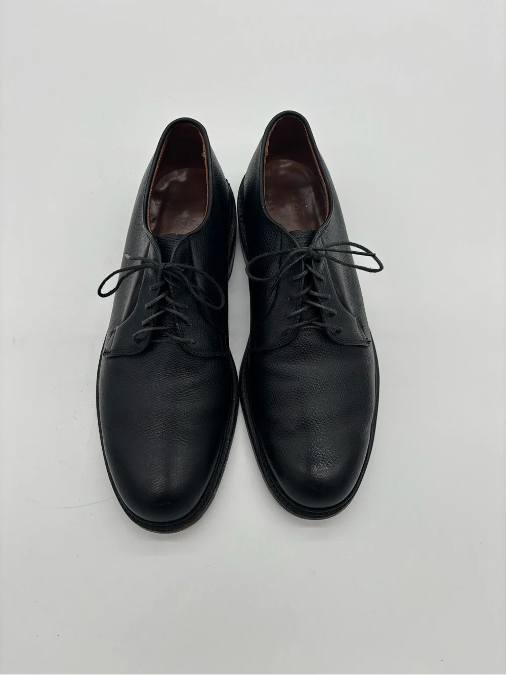 Alden Black Leather Derby Blucher Shoes